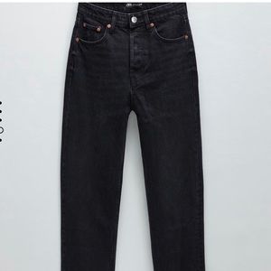 ZARA Hi-rise Straight Leg Jeans